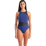 ARENA Dámské jednodílné plavky Arena Mesh Angle Vent Back B 44 MODRÁ|ČERNÁ