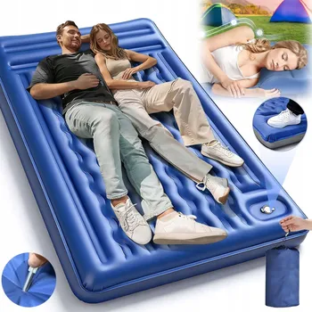 Karimatka MATRACE NAFUKOVACÍ DVOULŮŽKOVÁ SKLÁDACÍ KARIMATKA TURISTICKÁ S POLŠTÁŘEM PODLOŽKA