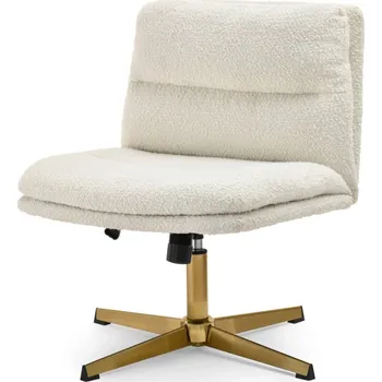 Křeslo Otočné křeslo NODA - krémové / zlaté