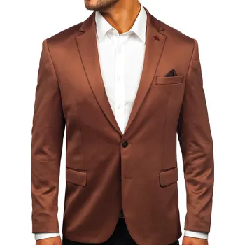 Pánské sako Hnědé pánské elegantní sako Bolf 022 - L/52
