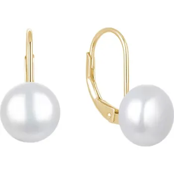 Náušnice Olivie Stříbrné náušnice SLADKOVODNÍ PERLY GOLD 7009 Ag 925; ≤2,0 g.
