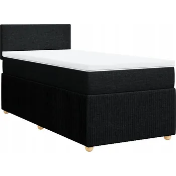 Postel Čalouněná jednolůžková postel VidaXL 90x190 cm černá