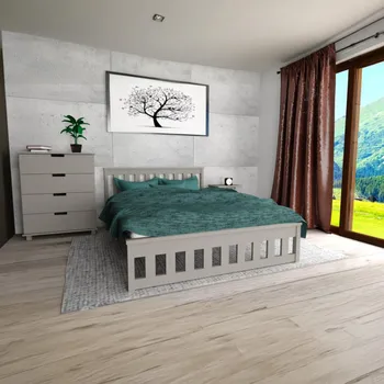 Postel EB Postel z masivu Andy 160 x 200 cm - Šedá