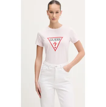 Dámské tričko Guess Jeans basic tričko ženské W4YI04.J1314 růžová 03X, vel. XS