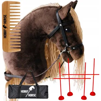 Hobby horsing HOBBY HORSE SET KŮŇ NA TYČI A4 + 2x PŘEKÁŽKA KE SKÁKÁNÍ 120CM + HŘEBEN