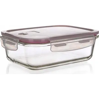 Dóza na potraviny Skleněná nádoba na potraviny Lora 1450 ml - bordó