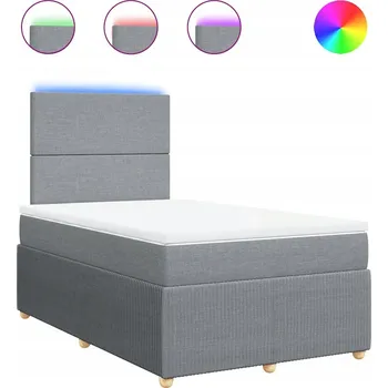 Postel Čalouněná jednolůžková postel VidaXL 120x190 cm, odstíny šedé