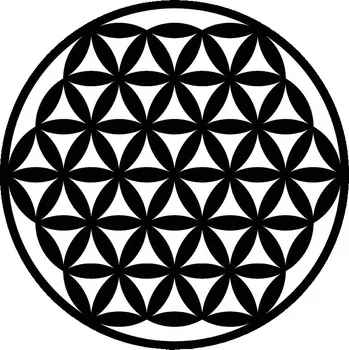 Dekorace do dětského pokoje Květ života Barva: černá, velikost: 10 cm