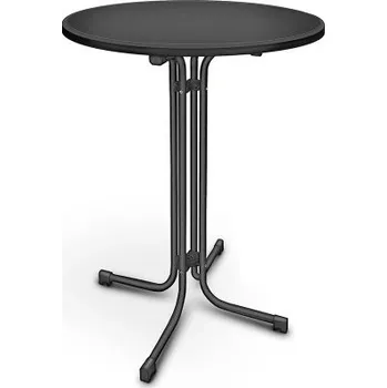 Zahradní stůl Skládací kulatý stůl, Ø70 cm, černý - A TILLVEX