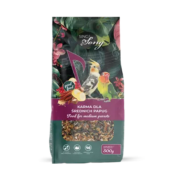 Krmivo pro ptáka SING&SONG krmivo pro střední papoušky 500g