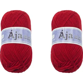 Galanterie SET 2ks - Příze ÁJA Červená BX13172 - 50g / 217 m