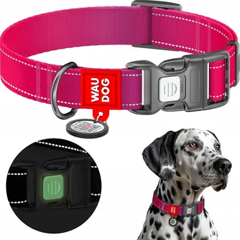 Obojek pro psa Materiálový obojek pro psa s odrazkou Waudog, velikost XL