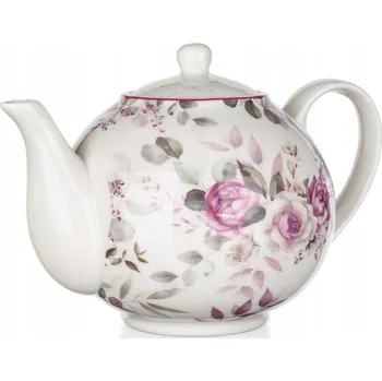 Konvice na čaj KERAMICKÁ KONVICE DŽBÁNEK 1 L na kávu čaj dárky dárek pro maminku růže