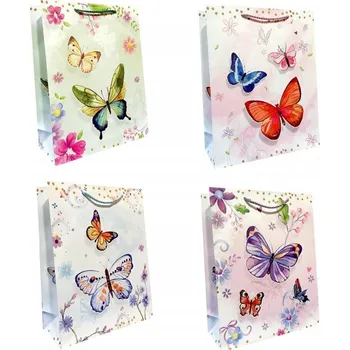 Dárková taška Dárková taška 26 cm x 32 cm x 10 cm - Motýli