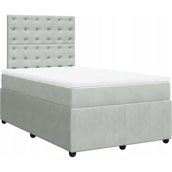 Postel Čalouněná jednolůžková postel VidaXL 120x190 cm, odstíny šedé