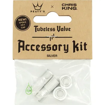 ventilky PEATYS PEATY'S X CHRIS KING TUBELESS VALVES ACCESSORY KIT Barva: stříbrná