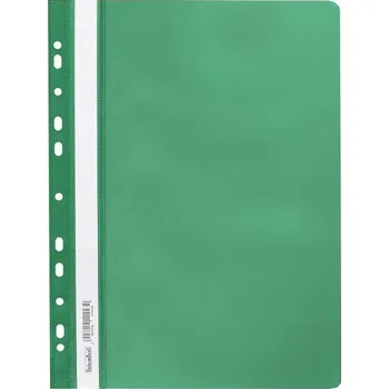 Očkový pořadač A4 BIURFOL plastový, zelený, měkký [SPP-02-02]