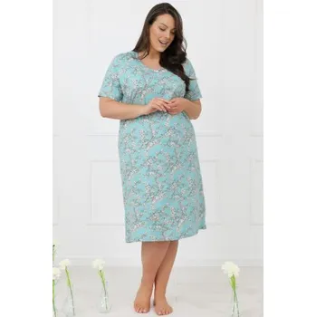Dámská noční košile Noční košile Italian Fashion Misaki - bavlna Tyrkysová 2XL