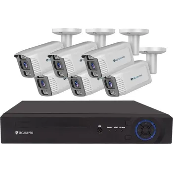 Kompletní kamerový systém Securia Pro IP 6 kamerový systém 6MPx NVR6CHV6S-W smart, bílá, kov Pevný disk: bez disku