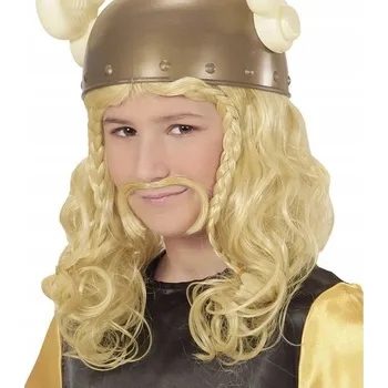 Karnevalová paruka Dětská paruka Gala s blonďatým knírem - Viking