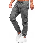 PÁNSKÉ JOGGER KALHOTY KAPSÁČE GRAFITOVÉ MP0181G DENLEY_34/L