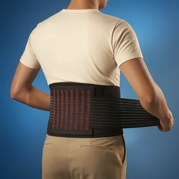 Bederní pás TELAISI s výztužemi a trojitou fixací – černý