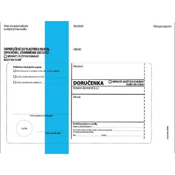Obálka Obálka B6 - doručenka modrý pruh
