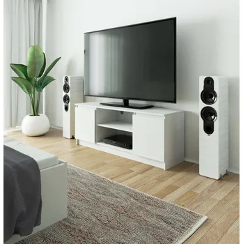 Televizní stolek TV stolek s dvířky YMARIN - bílý