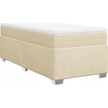 Postel Čalouněná jednolůžková postel VidaXL 80x200 cm, béžové odstíny