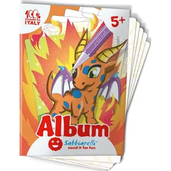 kreativní sada Sabbiarelli Album na pískování - Draci 5+