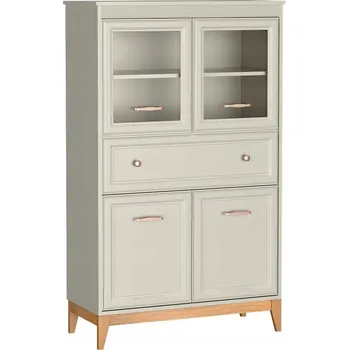 Komoda Komoda Jarstol 92 x 40,5 x 150,5 cm dub přírodní, kašmír, béžové odstíny, vícebarevná matná