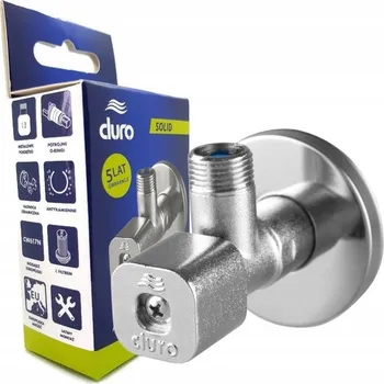 Ventil Rohový ventil pro pračku a myčku Duro 3/4'' Mosazný s ochranou proti vodnímu kameni a filtrem