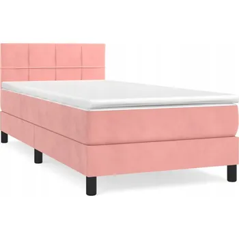 Postel Čalouněná jednolůžková postel VidaXL 90x200, růžové odstíny