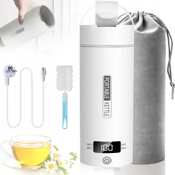 Rychlovarná konvice ELEKTRICKÁ CESTOVNÍ KONVICE 0,45L 300W MINI TERMOSKA OHŘÍVACÍ HRNEK LCD