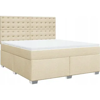 Postel Čalouněná dvoulůžková postel VidaXL 180x200, béžové odstíny