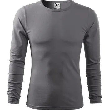 Pánské tričko MALFINI Pánské tričko s dlouhým rukávem Fit-T Long Sleeve - Ocelově šedá | M