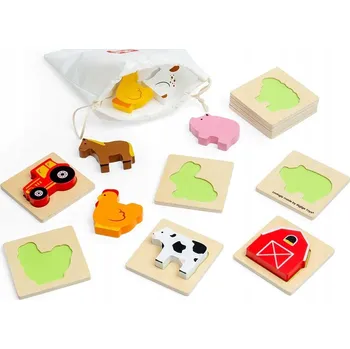 Dřevěná hračka BIGJIGS Vkládačka s tvary 35025
