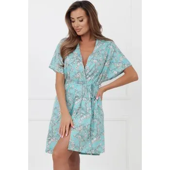 Dámské oblečení Dámský župan Italian Fashion Hikari - bavlna Tyrkysová M