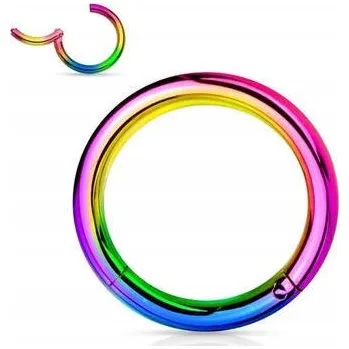 Náušnice Titanové kroužky do piercingu clicker barevné 1,2/6