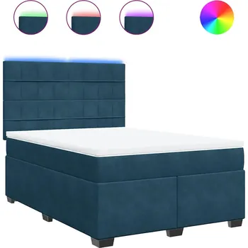 Postel Jednolůžková dřevěná postel VidaXL 140x200 cm, modrá