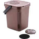 Denox Active odpadkový koš na organický odpad 10 l, hnědý