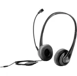 HP T1A66AA Headset uzavřená (Over Ear) kabelová stereo černá Redukce šumu mikrofonu regulace hlasitosti Počítače