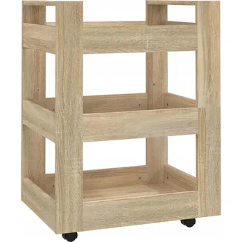 Servírovací stolek VidaXL Kuchyňský vozík, dub sonoma 60x45x80 cm, dřevotříska
