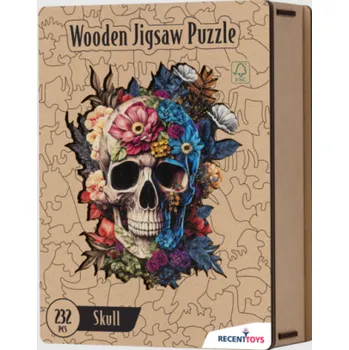 Puzzle RECENTTOYS Dřevěné puzzle - Lebka