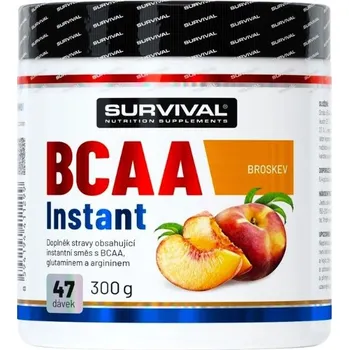 Aminokyselina SURVIVAL NUTRITION Survival BCAA Instant - 300 g Příchuť: Peach
