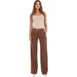 Dámské kalhoty látkové elegantní společenské s gumou v pase