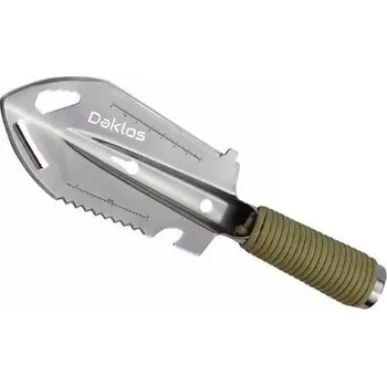Daklos Miraptor taktická kempingová lopatka 11 v 1 pro přežití do přírody, stříbrná