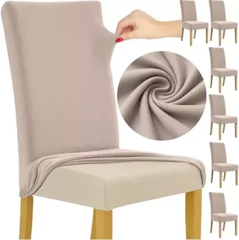 Univerzální potahy na židle – 6 kusů – Béžová