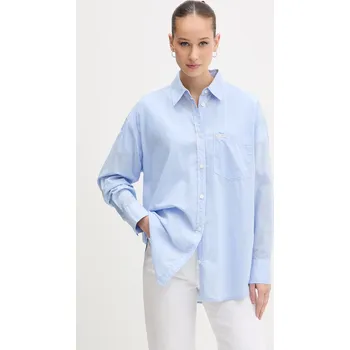 Dámská košile Guess Jeans košile dámská bavlněná W6GHC2.WN861 modrá 05X, vel. XS