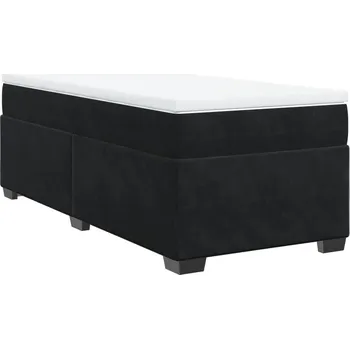 Postel Čalouněná jednolůžková postel VidaXL 90x200 cm černá